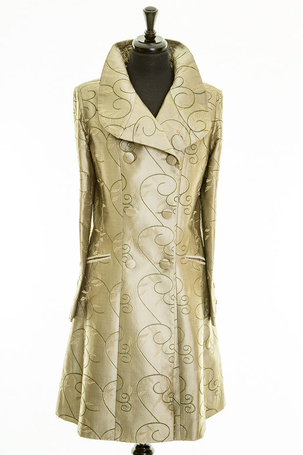 Delphine Coat in Antique Moss