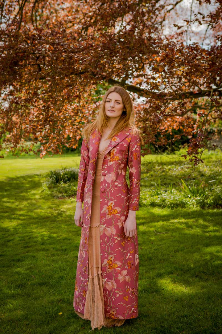 Aquila Coat in Pink Shalimar - Sale