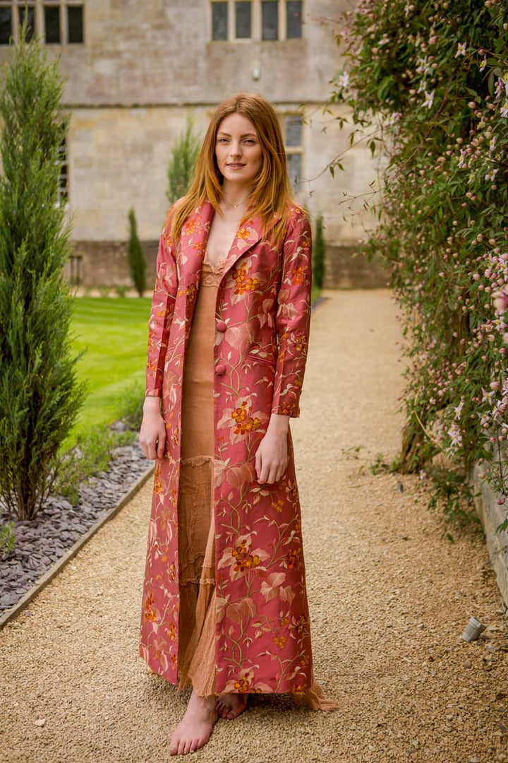 Aquila Coat in Pink Shalimar - Sale