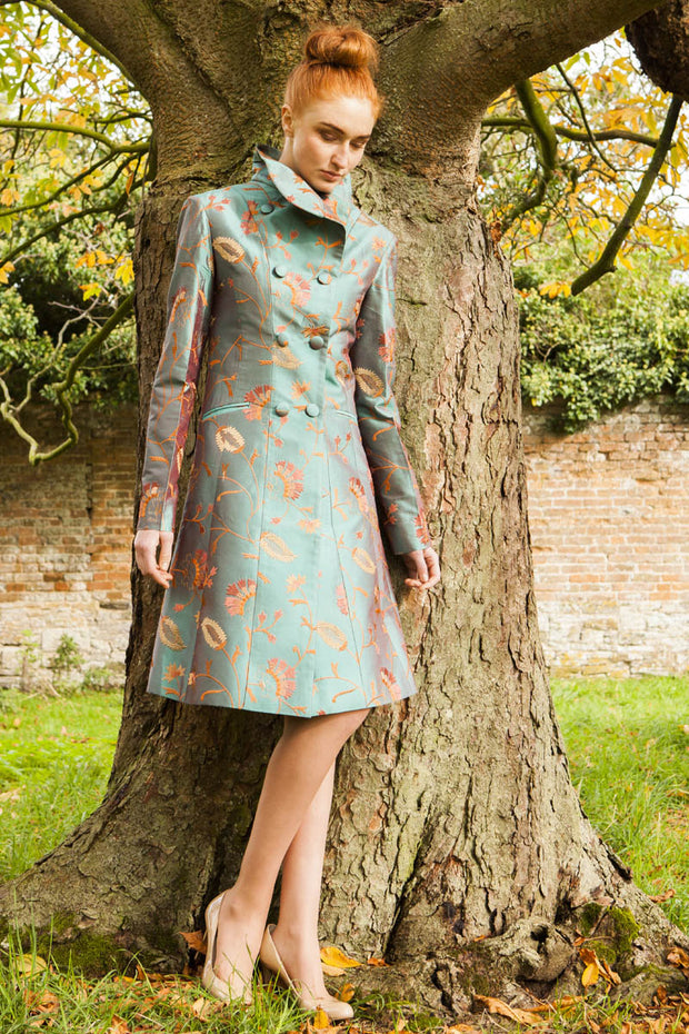 Delphine Coat in Aqua Teal Women s coat up to sizes UK 26 Shibumi
