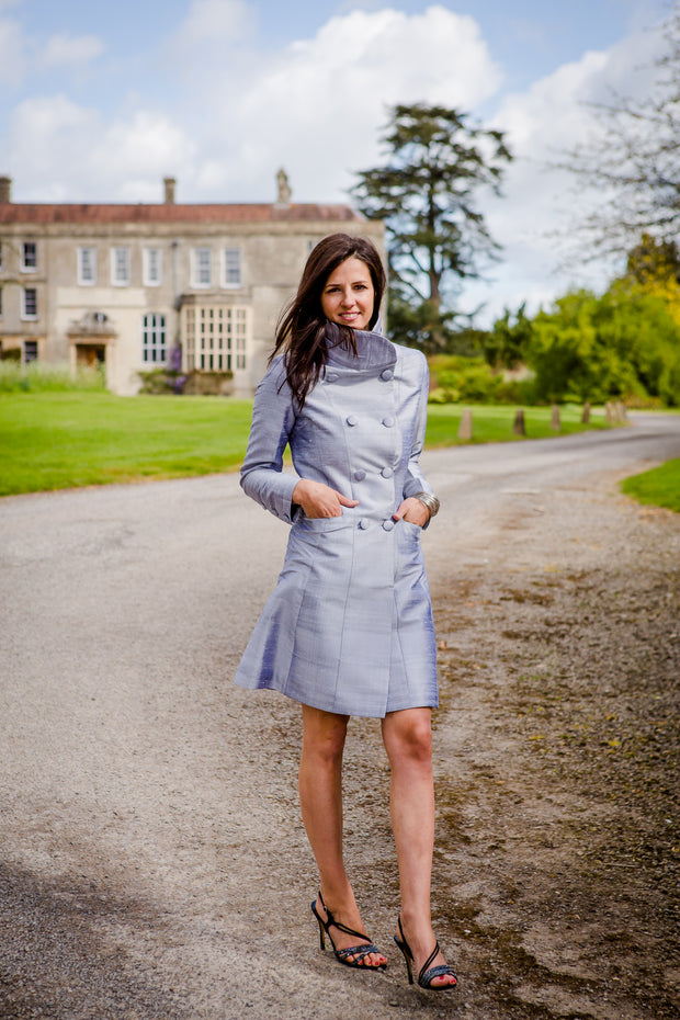 Delphine Coat in Silver