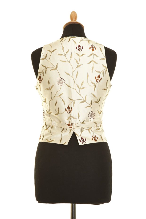 Scoop Neck Waistcoat in Ivory