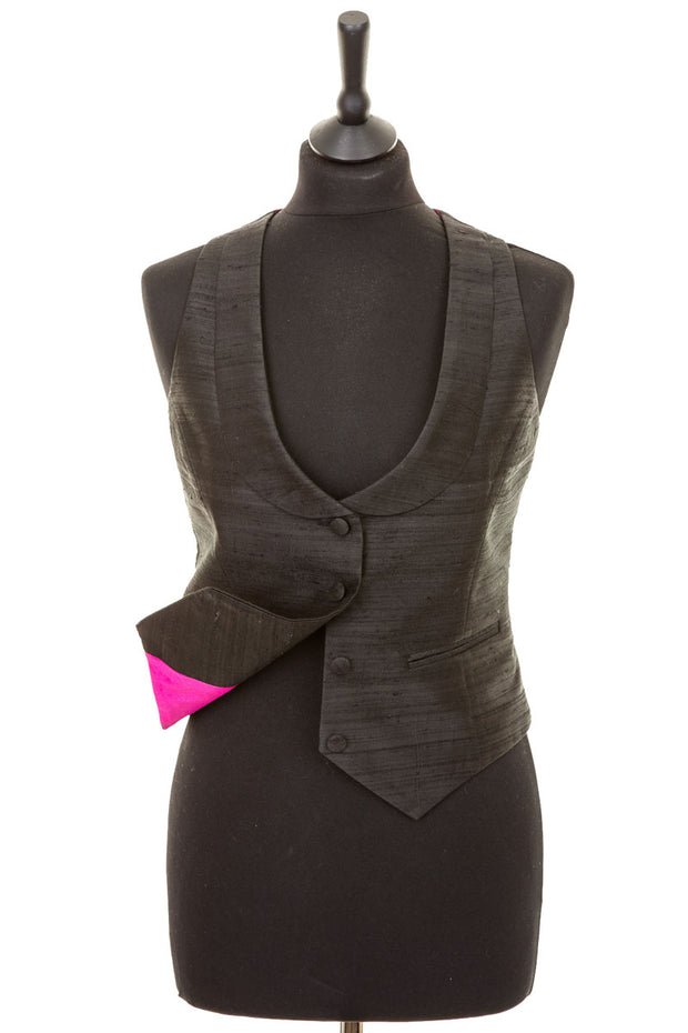 Scoop Neck Waistcoat in Liquorice