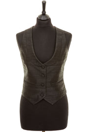 Scoop Neck Waistcoat in Liquorice