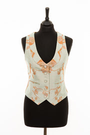 Scoop Neck Waistcoat in Eggshell