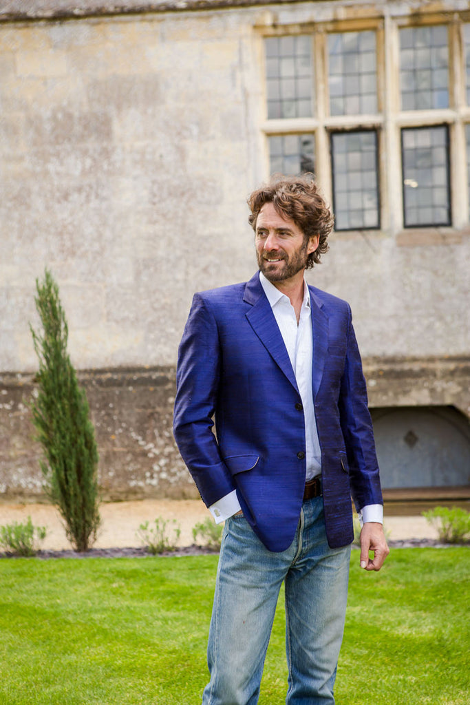 Mens Blazer in Midnight Blue Shibumi