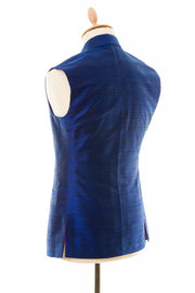 Mens Nehru Waistcoat in Midnight Blue