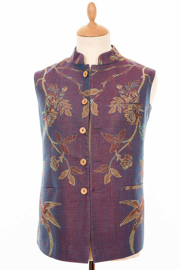 Mens Nehru Waistcoat in Imperial Blue