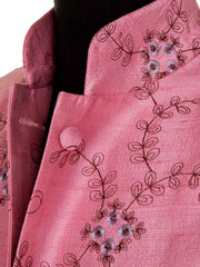 Short Nehru Jacket in Vintage Rose