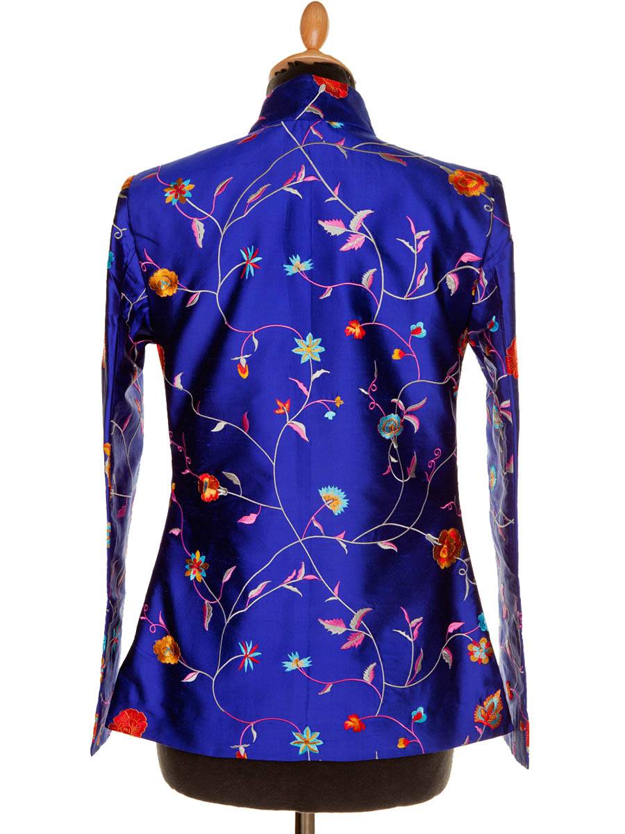 Short Nehru Jacket in African Cobalt - Sale