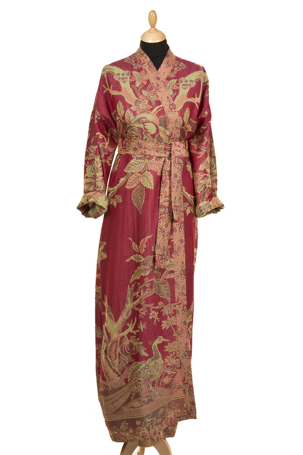Shibumi Cashmere Dressing Gown in Moss Rose
