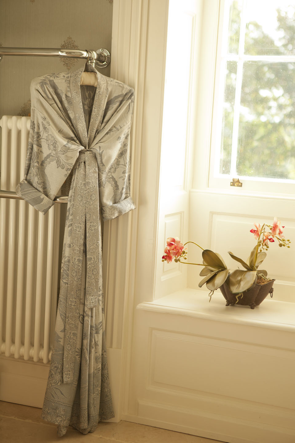 Reversible Dressing Gown in Duck Egg Bath Robes Shibumi