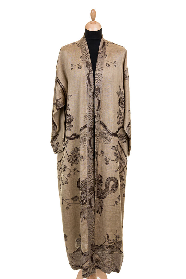 Reversible Dressing Gown in Porcini