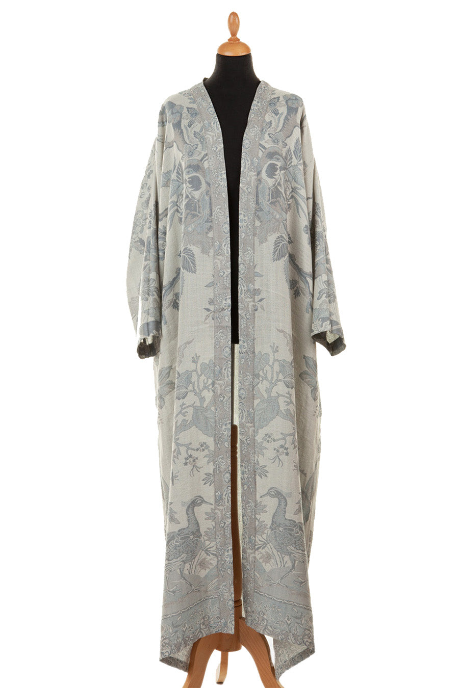 Reversible Cashmere Robe Reversible Dressing Gown in Duck Egg - Bath Robes – Shibumi