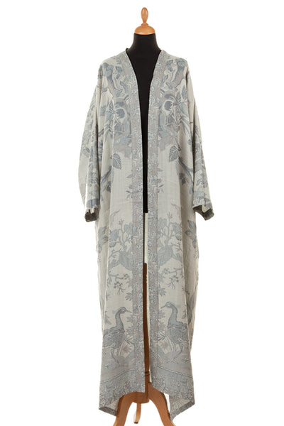 Shibumi Reversible Cashmere Dressing Gown in Duck Egg