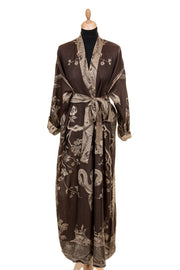 Reversible Dressing Gown in Chocolate