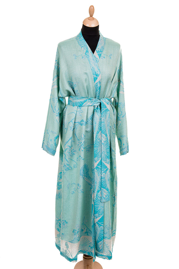 Reversible Dressing Gown in Eau De Nil – Shibumi