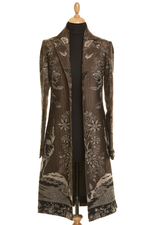 Grace Coat in Graphite Shibumi