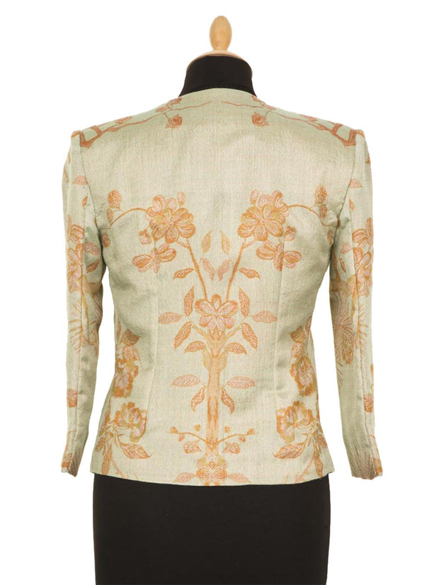 floral cashmere cropped jacket, mother of the bride jacket, plus size wedding outfit