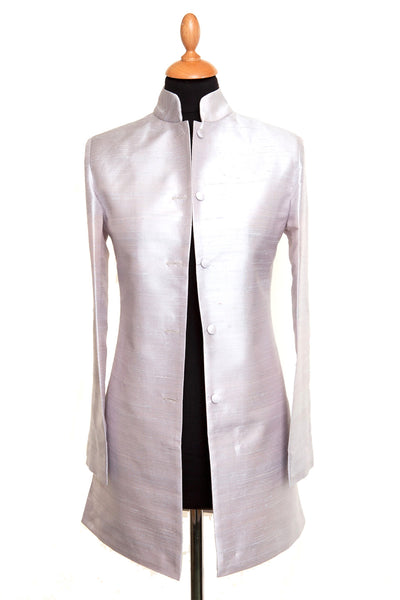 Long Nehru Jacket in Moonstone