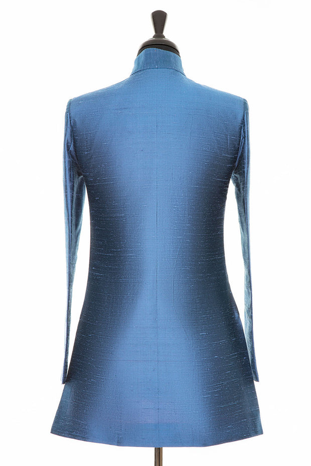 Long Nehru Jacket in French Blue