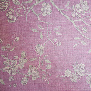 lilac fabric with flowers