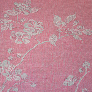 pail pink fabric with white flowers