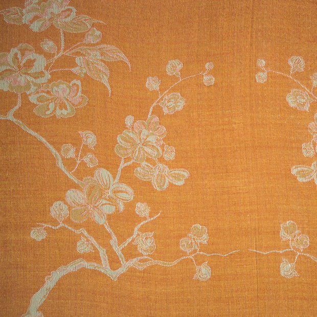 apricot orange cashmere tree of life fabric