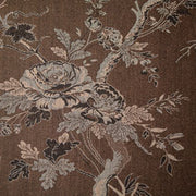 brown floral cashmere fabric