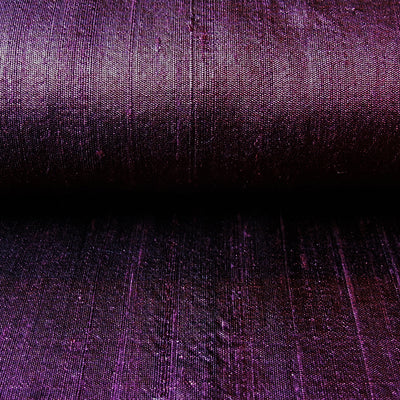 purple aubergine raw silk dupion fabric