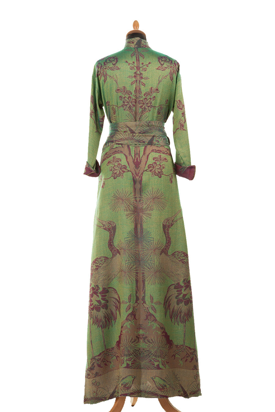 Dress Style Kimono in Dragonfly Green - Cashmere Kimono Dress Shibumi Dress Style Kimono in Dragonfly Green - Cashmere Kimono Dress Shibumi