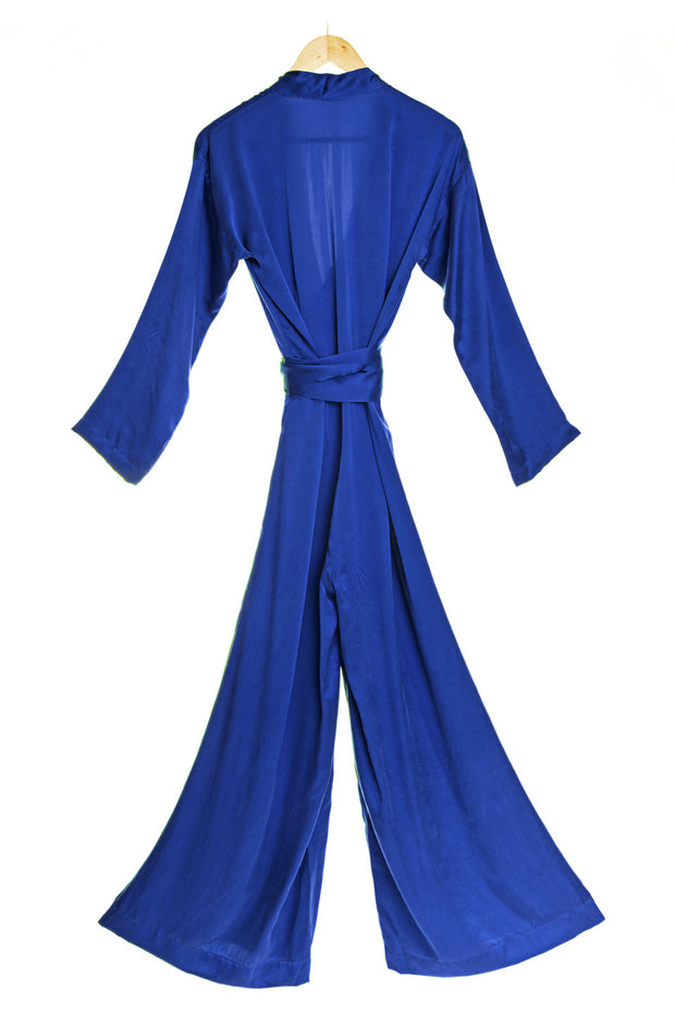 Silk Jumpsuit in Cobalt