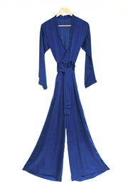 Silk Jumpsuit in Cobalt