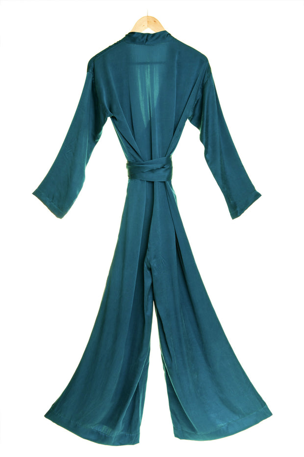 Silk Jumpsuit in Perfect Teal Shibumi