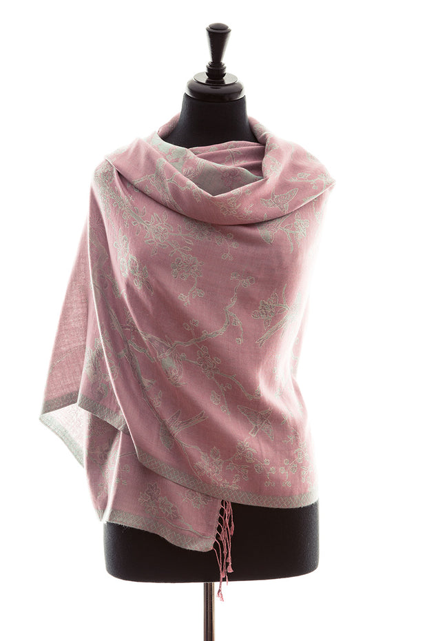 Shibumi Cashmere Shawl in Rococo Pink
