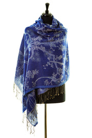 Shibumi cashmere shawl in electric navy