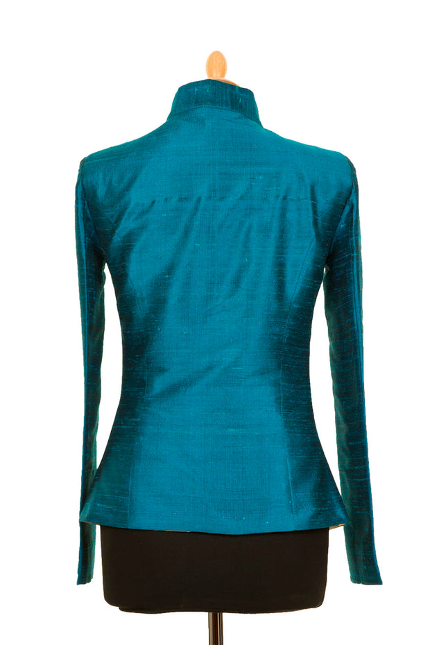 Silk Jacket in Kingfisher Blue