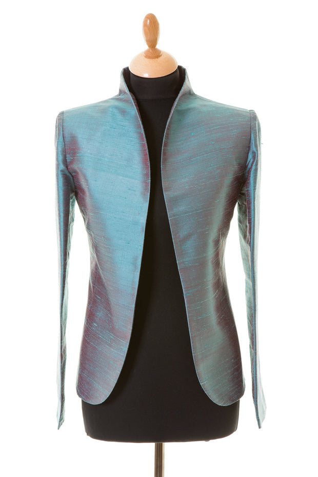 Shibumi Anya Silk Jacket in Smokey Blue