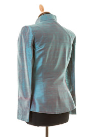 Shibumi Anya Silk Jacket in Smokey Blue