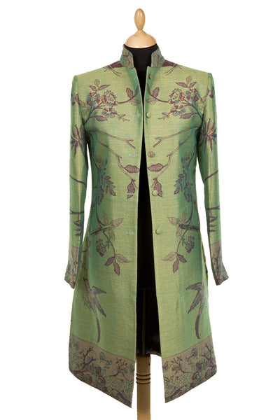 Nehru Coat in Dragonfly Green