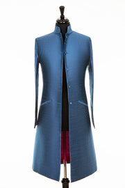 Nehru Coat in French Blue
