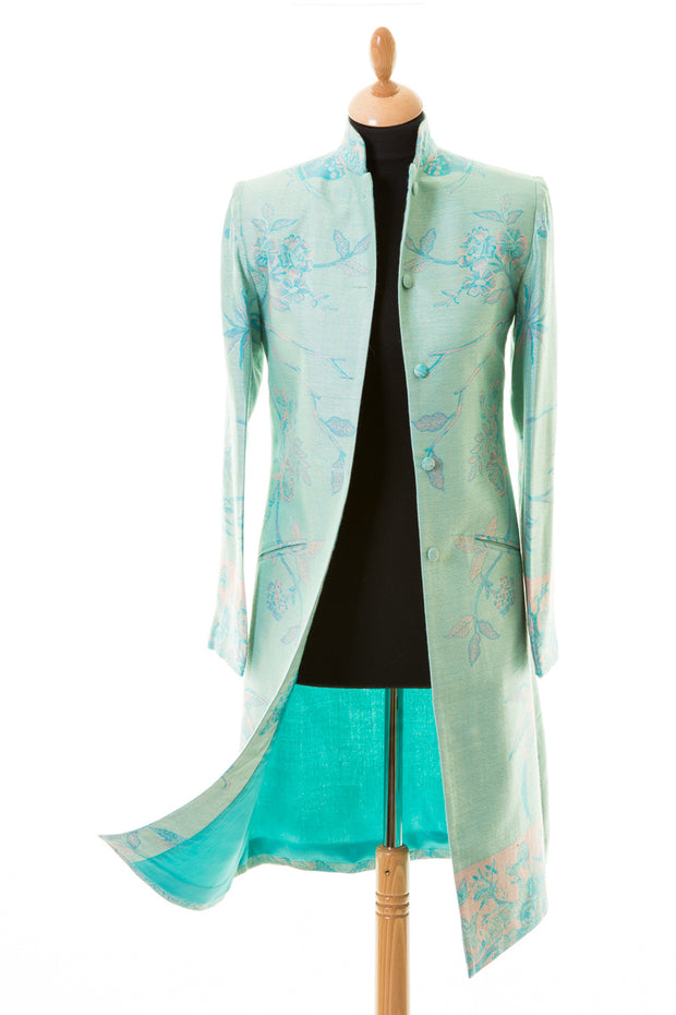 Nehru Coat in Eau De Nil – Shibumi