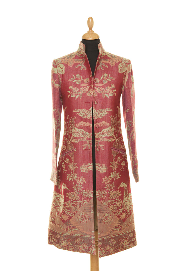 Nehru Coat in Moss Rose