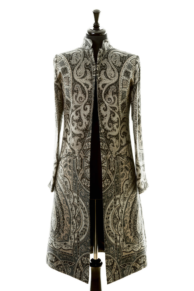 Nehru Coat in Black Etron