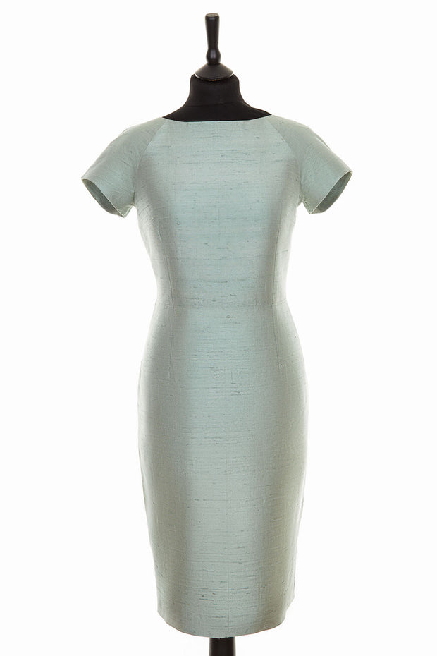 Hepburn Silk Dress in Moon Dust