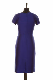 Shibumi Marilyn Silk Dress in Midnight Blue Rear View