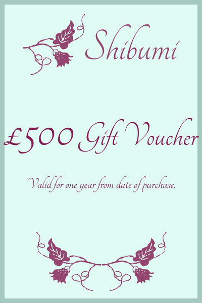 Shibumi Gift Voucher - £500