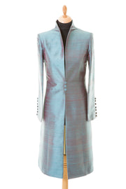 Shibumi Avani Silk Coat in Smokey Blue