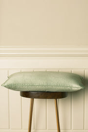Rectangular Bolster Silk Cushion in Pearl Green