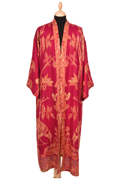 Shibumi Dressing Gown in Cardinal Pink - Bright Pink